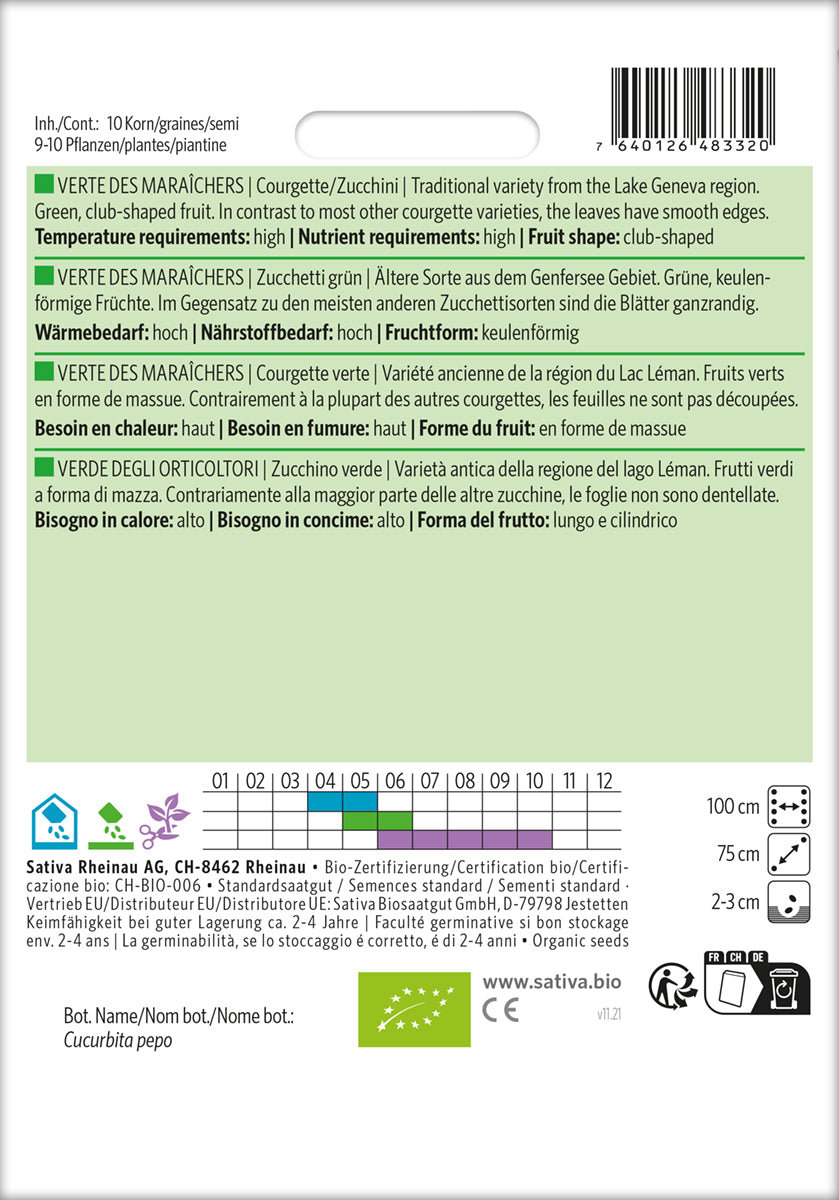  BIO Zucchini Verte Des Maraîchers [MHD 12/2025]