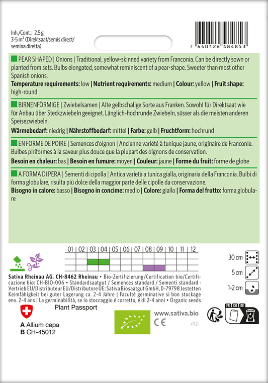  BIO Zwiebelsamen Birnenförmige [MHD 12/2025]