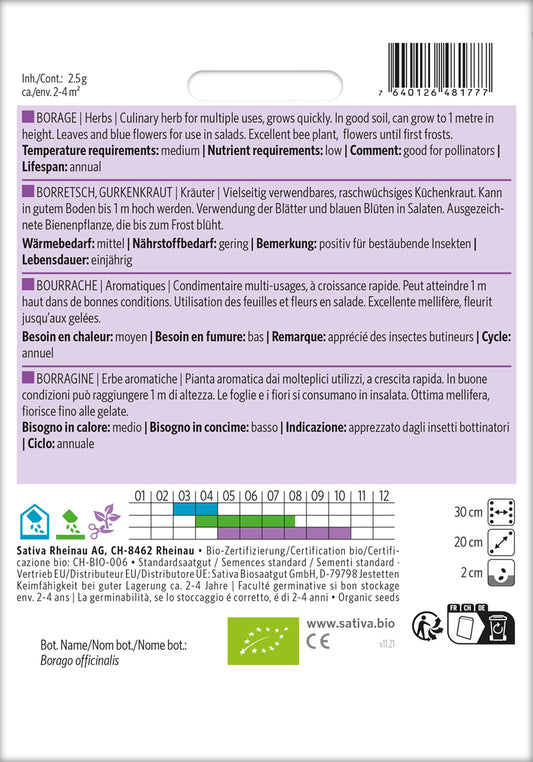  BIO Borretsch, Gurkenkraut [MHD 12/2025]