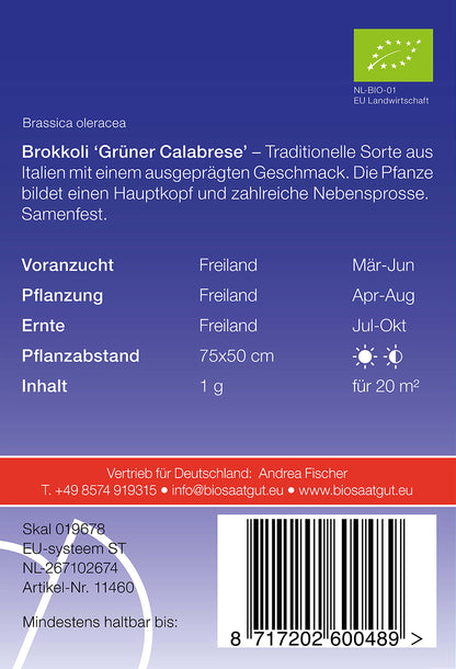  BIO Brokkoli Grüner Calabrese [MHD 12/2025]