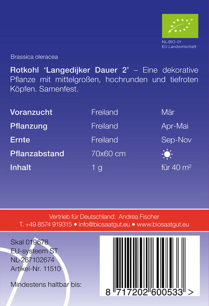  BIO Rotkohl Langedijker Dauer 2 [MHD 12/2025]