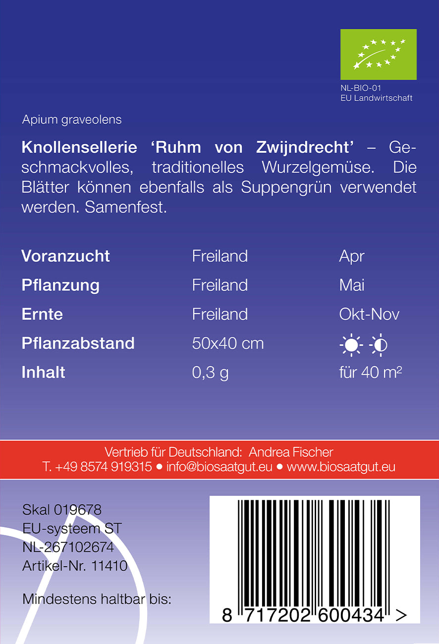  BIO Knollensellerie Ruhm Von Zwijndrecht [MHD 12/2025]