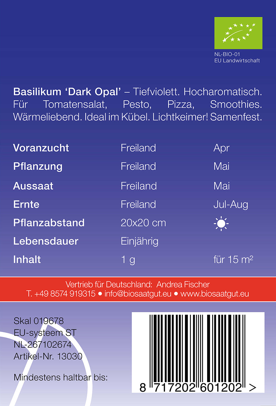  BIO Basilikum Dark Opal [MHD 12/2025]