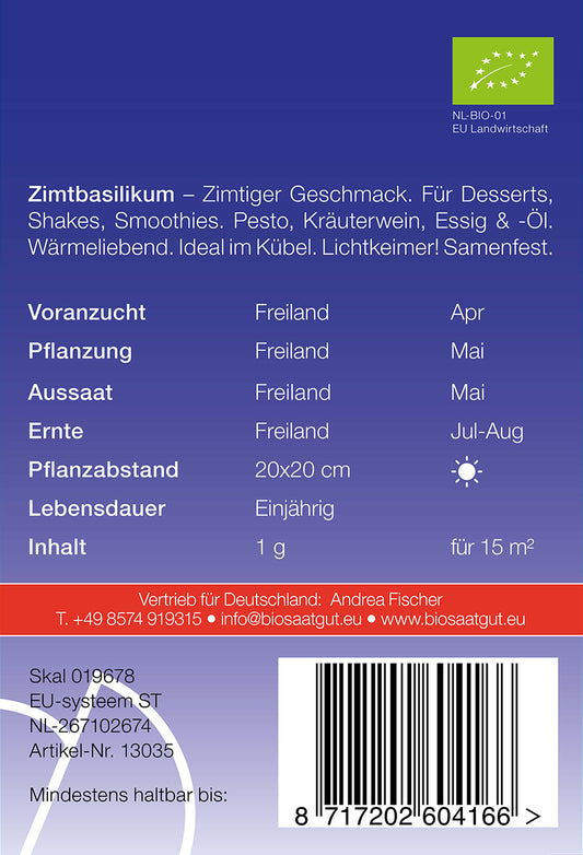  BIO Zimtbasilikum [MHD 12/2025]