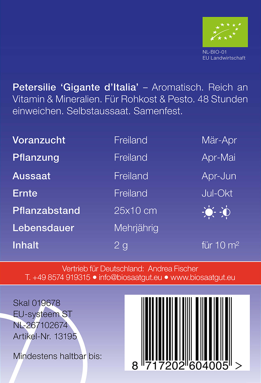  BIO Petersilie Gigante D`Italia [MHD 12/2025]