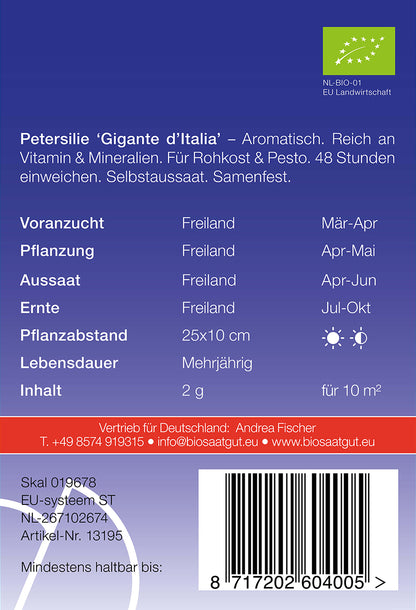  BIO Petersilie Gigante D`Italia [MHD 12/2025]