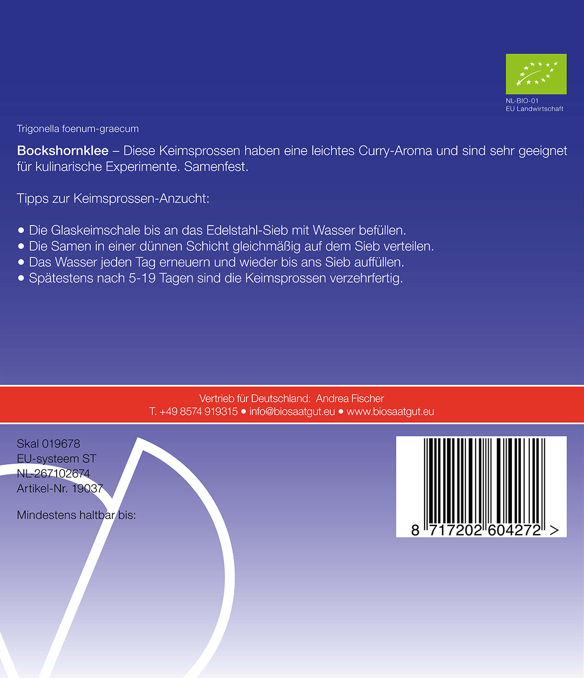 BIO Bockshornklee Keimsprossen [MHD 12/2025]