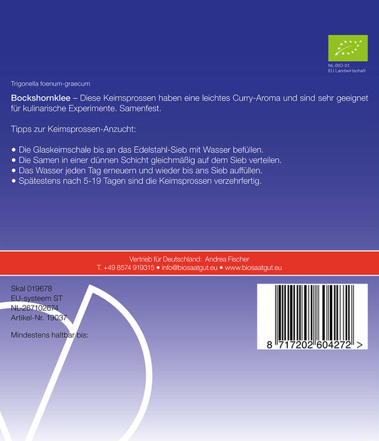  BIO Bockshornklee Keimsprossen [MHD 12/2025]