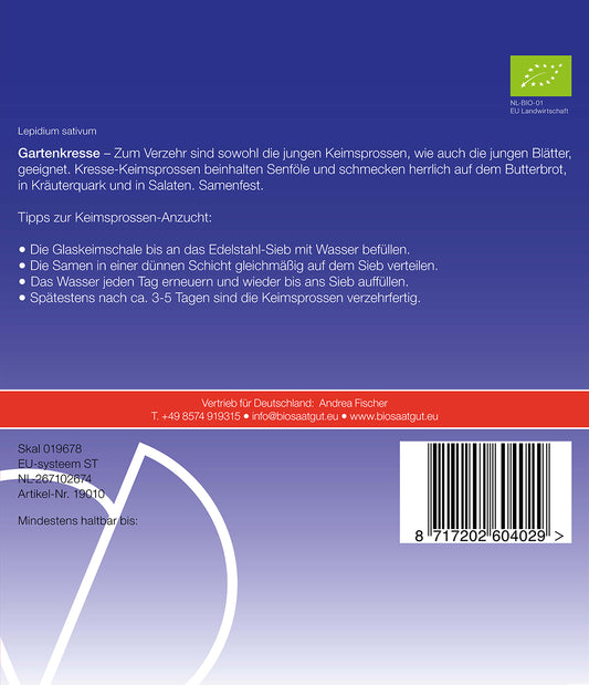  BIO Gartenkresse Keimsprossen