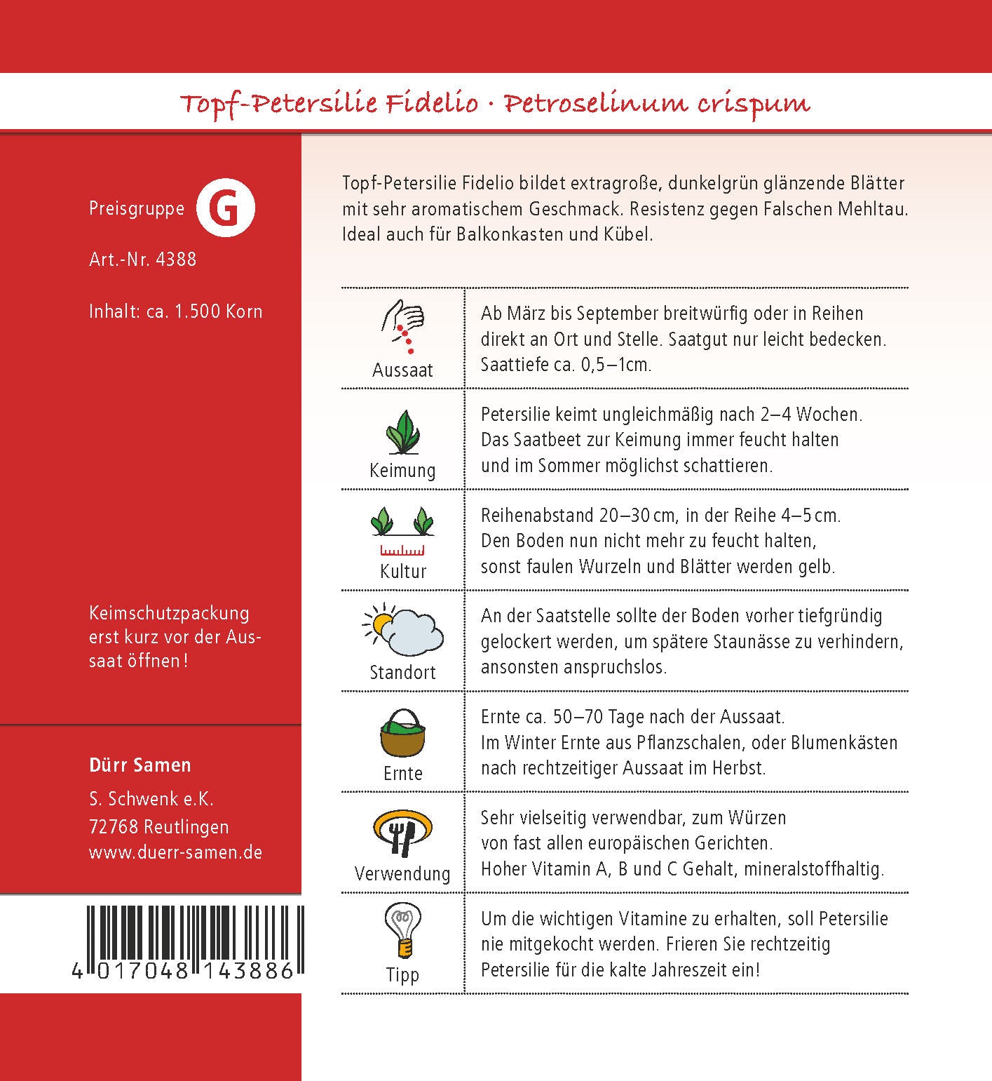  Topfpetersilie Fidelio