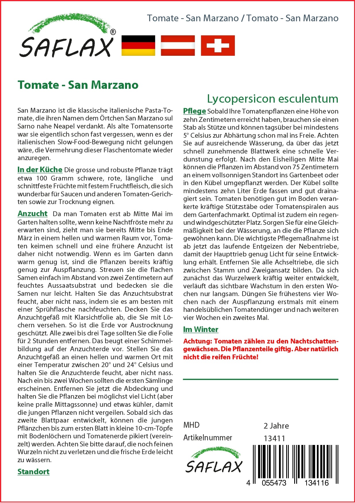  Tomate San Marzano