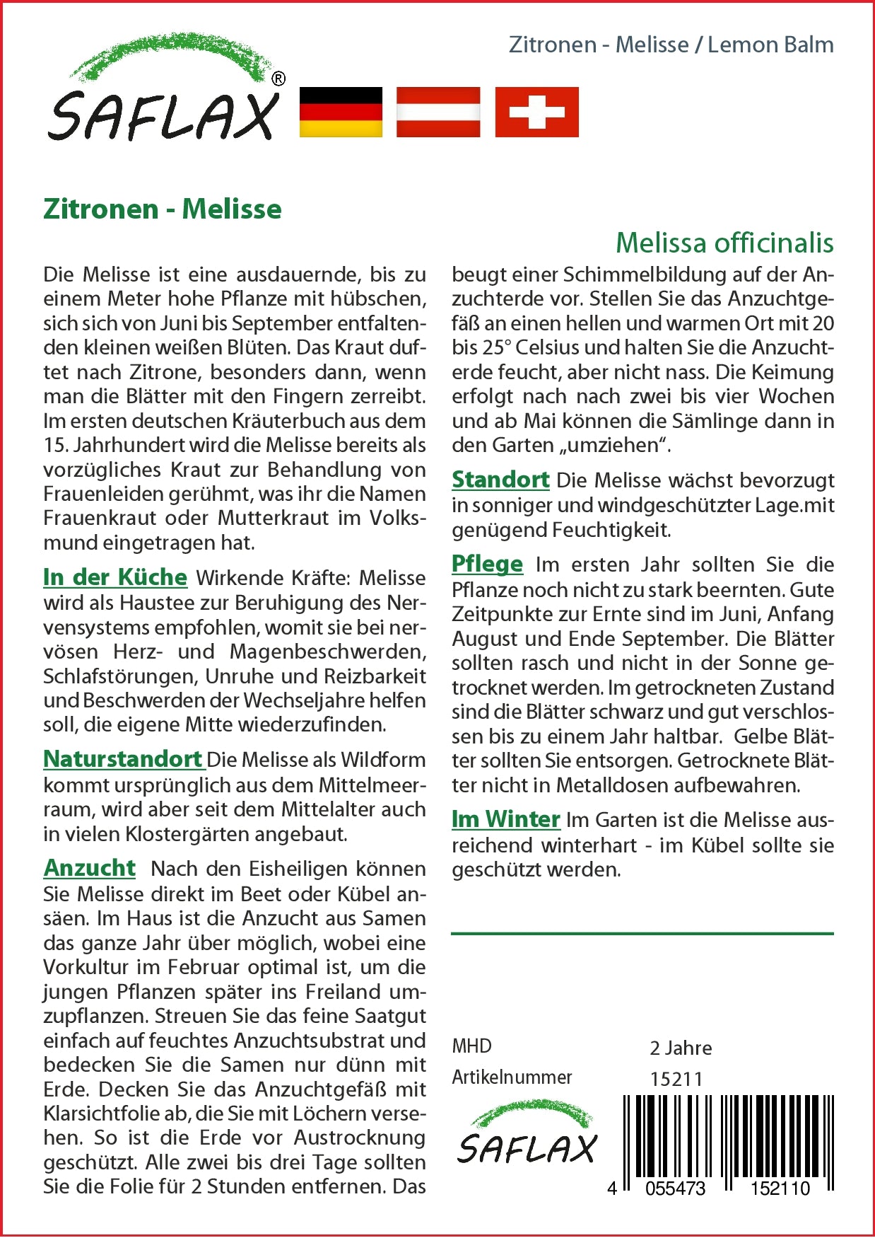  Zitronenmelisse [MHD 12/2025]