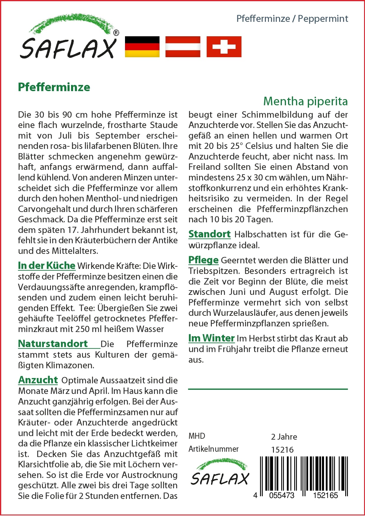  Pfefferminze [MHD 11/2025]