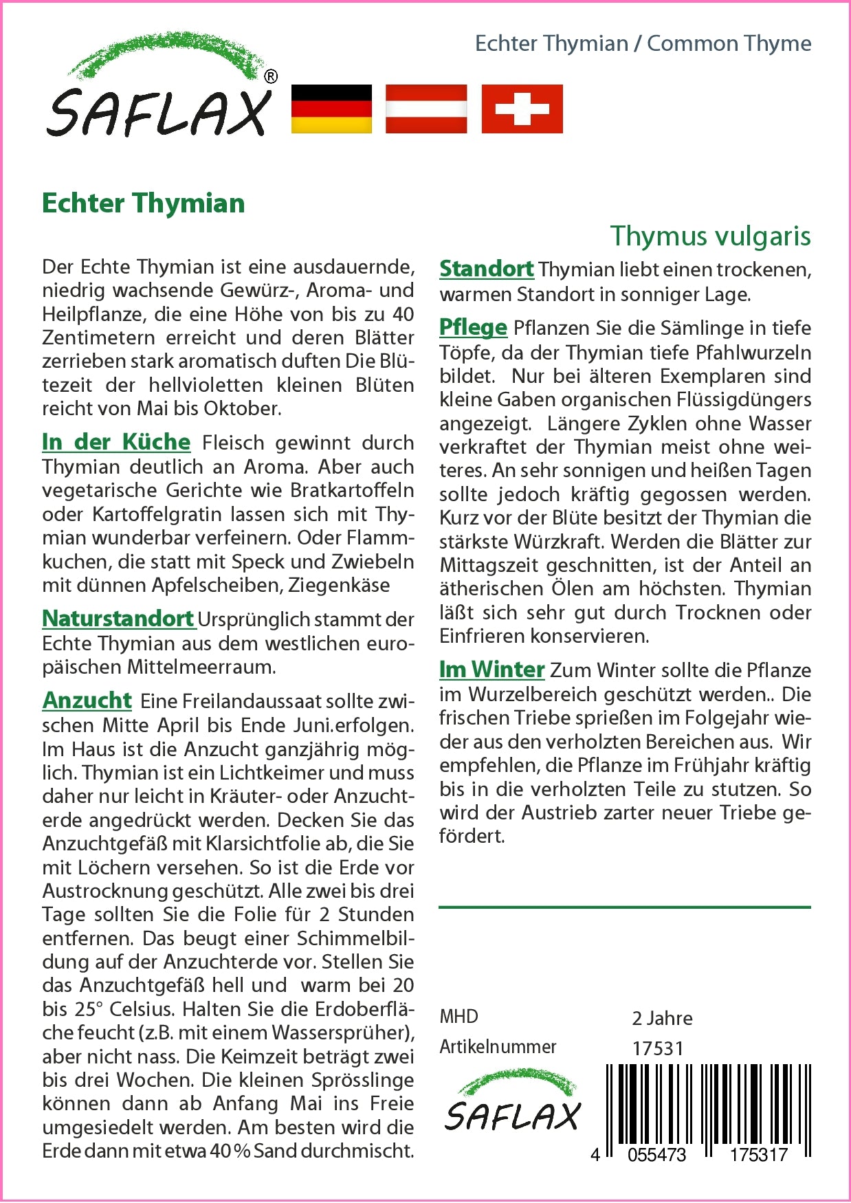  Echter Thymian