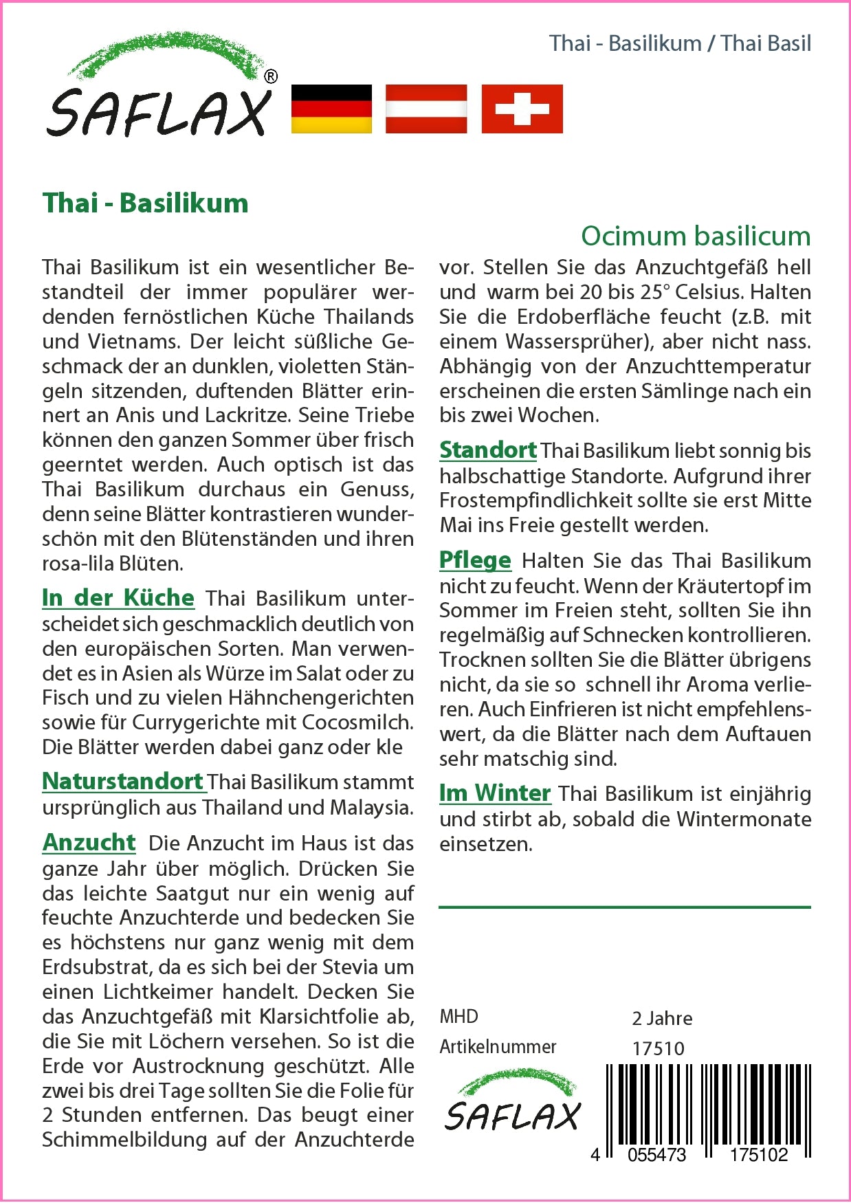  Thai-Basilikum