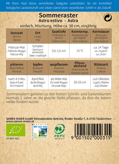  BIO Sommeraster Einfache Mischung