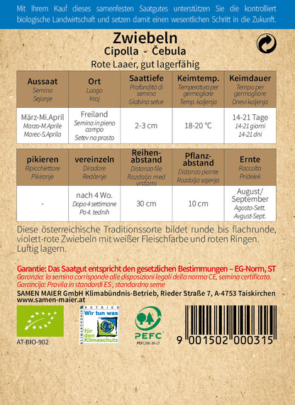  BIO Zwiebel Rote Laaer
