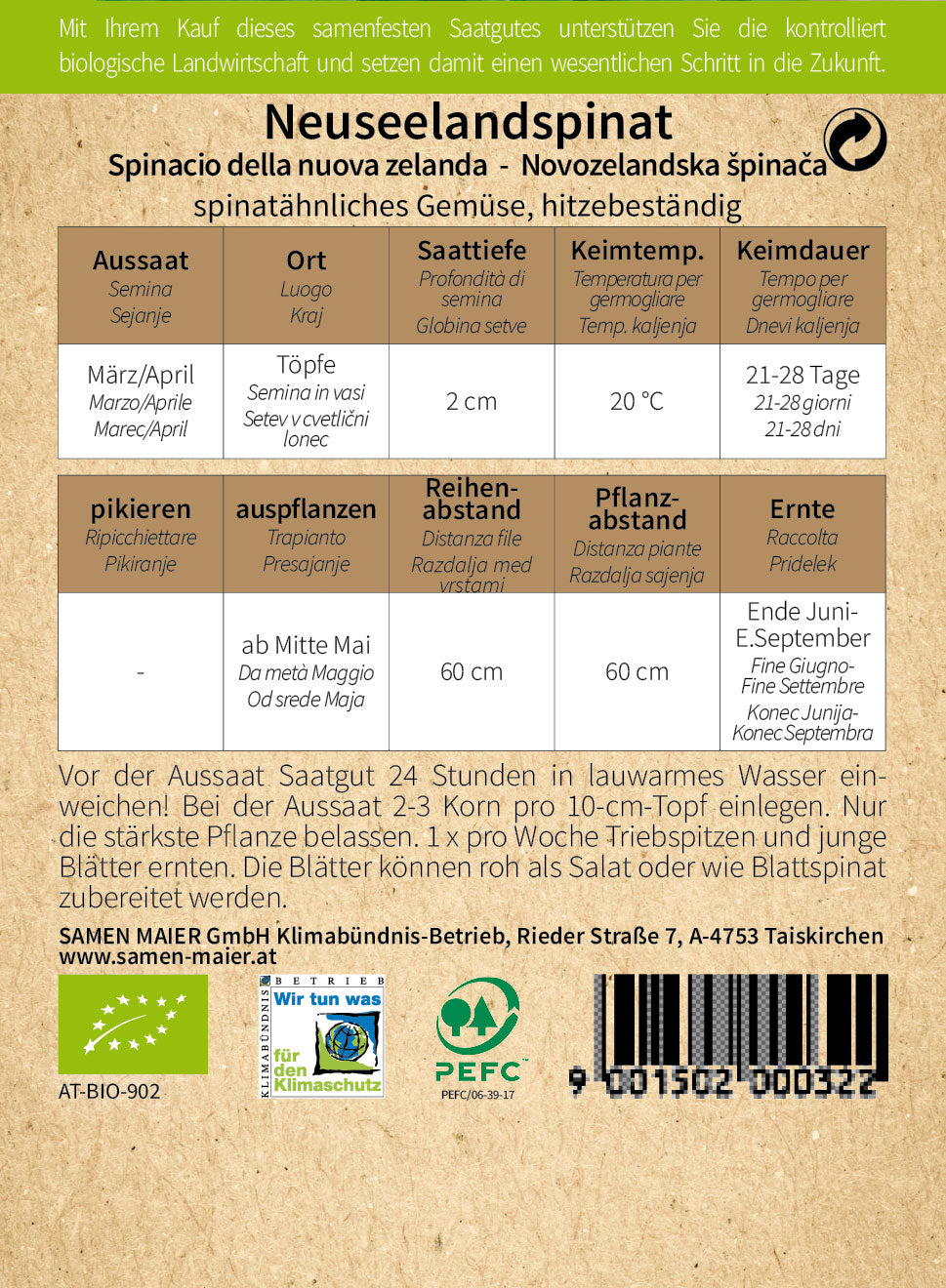  BIO Neuseelandspinat [MHD 12/2023]