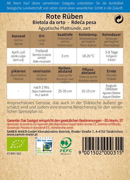  BIO Rote Rübe Ägyptische Plattrunde [MHD 12/2025]