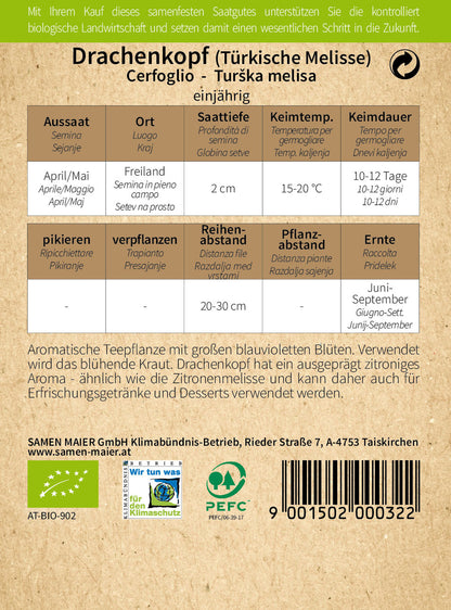  BIO Drachenkopf (türk.Melisse)