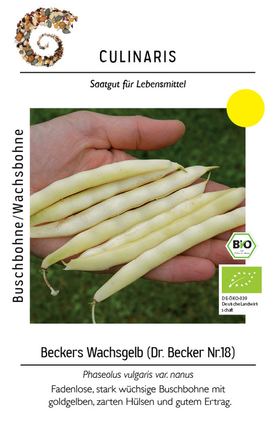  BIO Buschbohne Beckers Wachsgelb