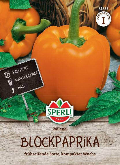  Paprika Milena F1-Hybride Gelb-Orange