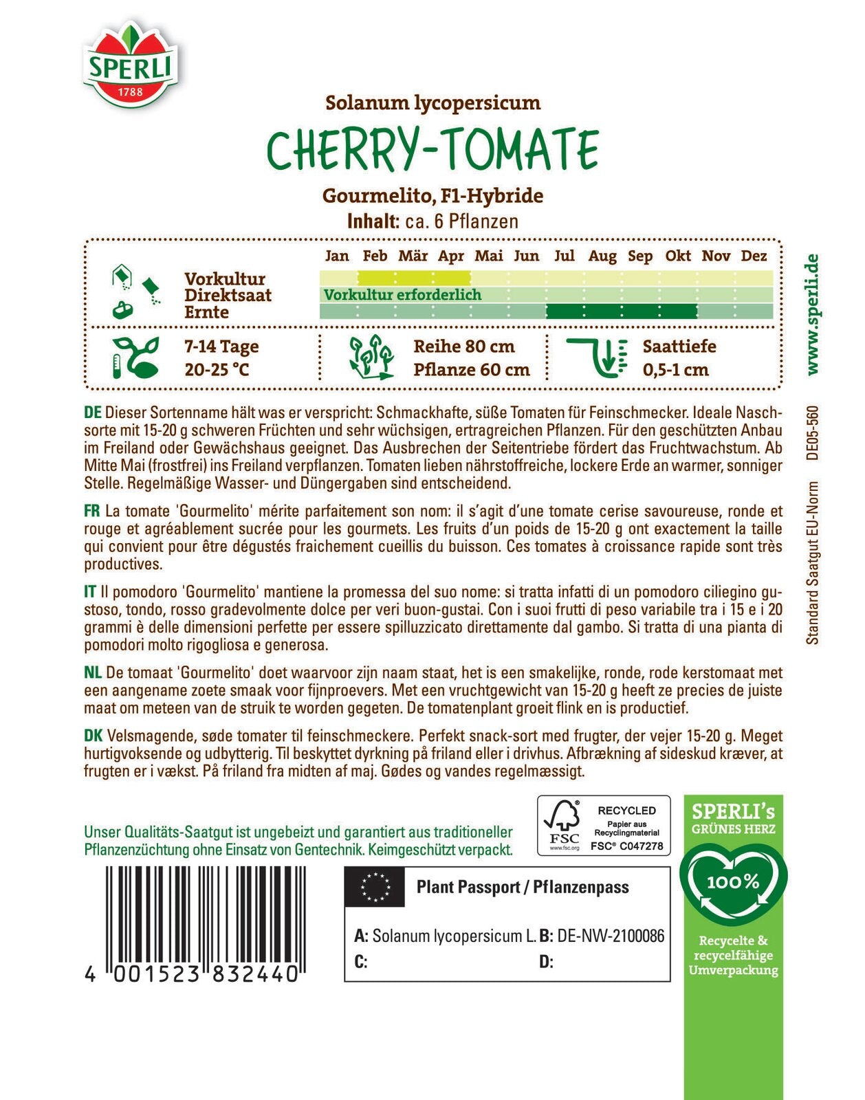  Tomate Gourmelito [MHD 01/2025]