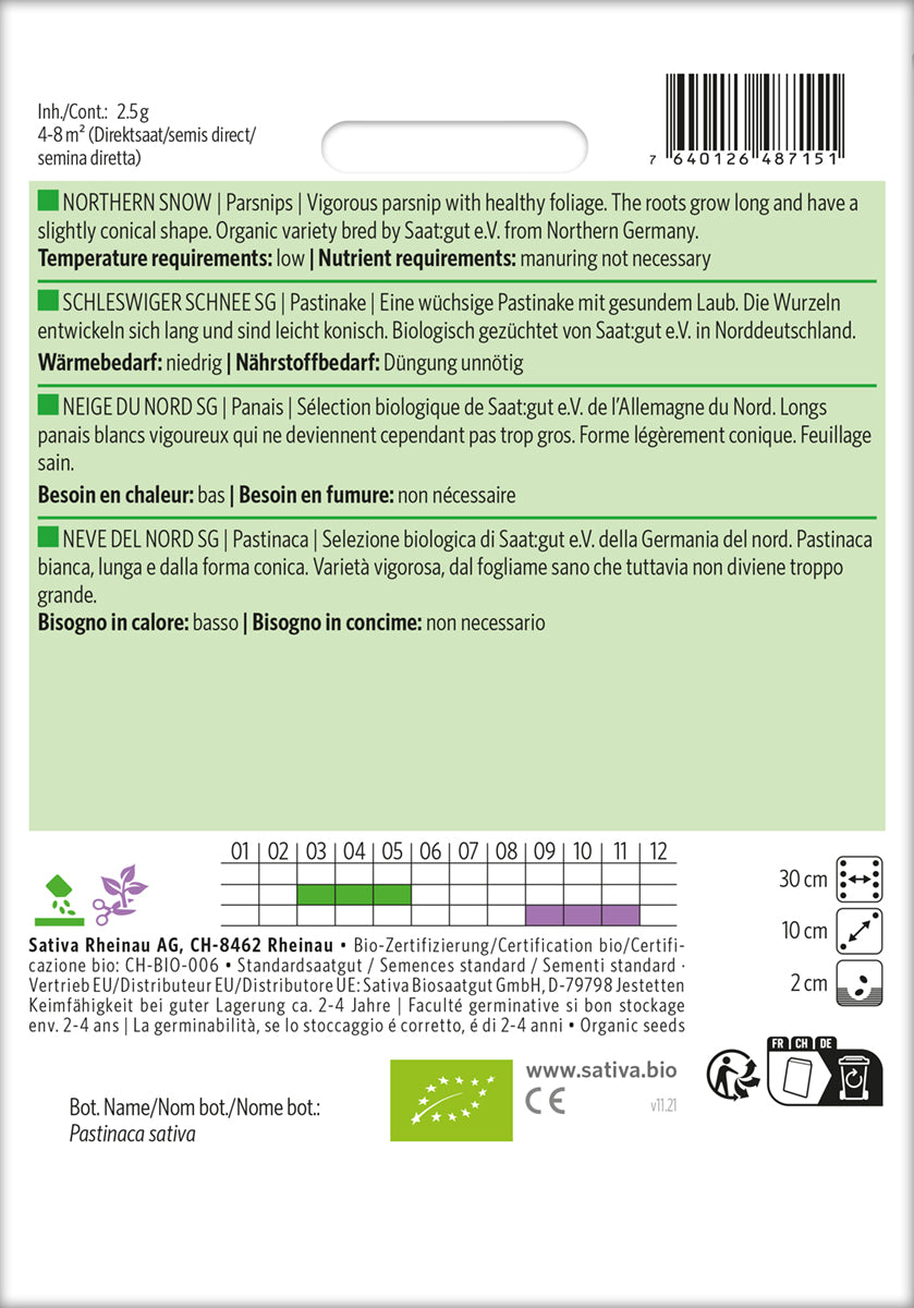  BIO Pastinake Schleswiger Schnee SG [MHD 12/2025]