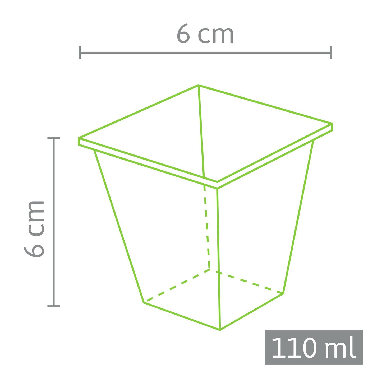  6 X 6 Cm Anzuchttopf Quadratisch (2268 Stück)