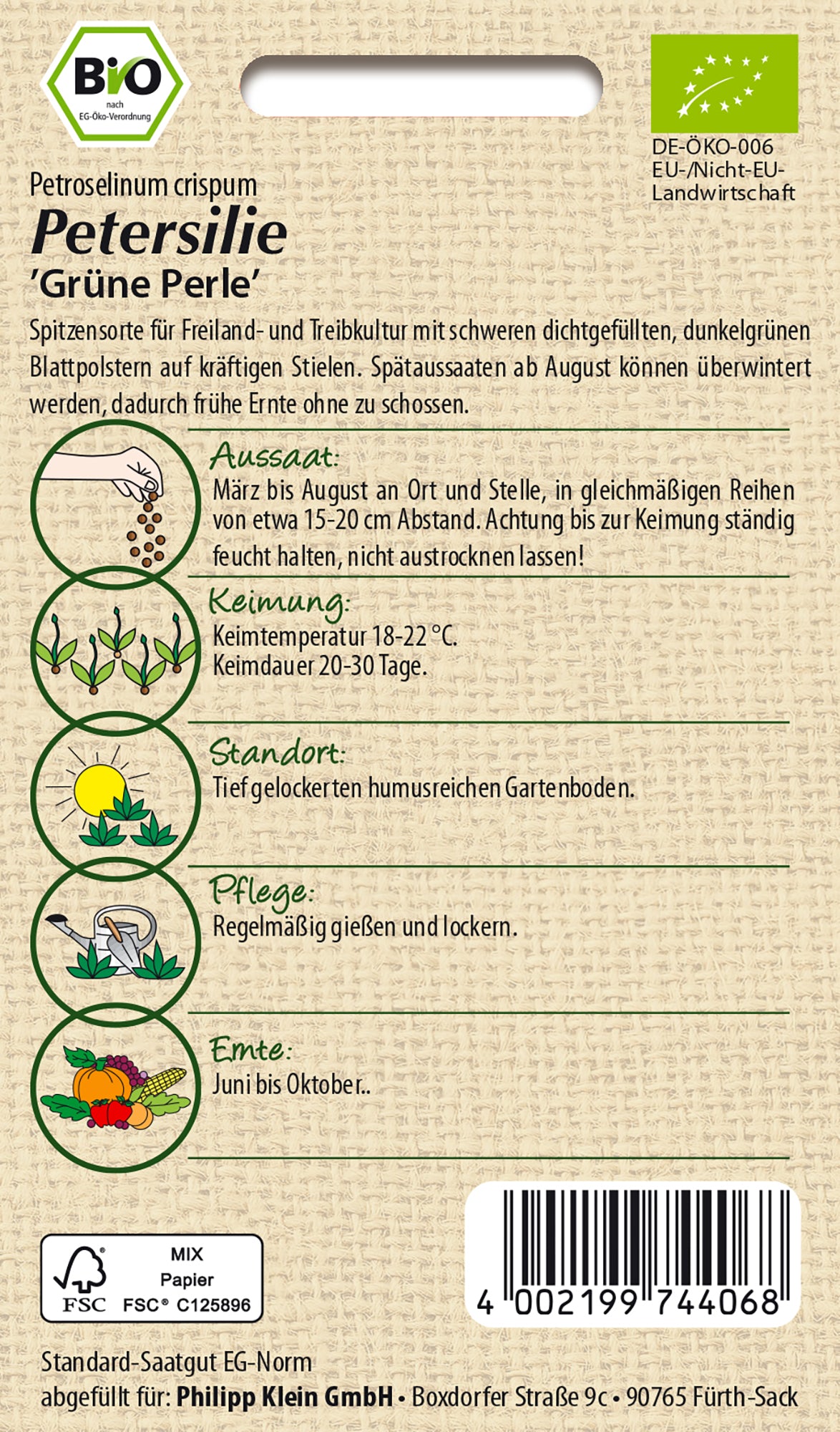  BIO Petersilie Grüne Perle [MHD 01/2026]