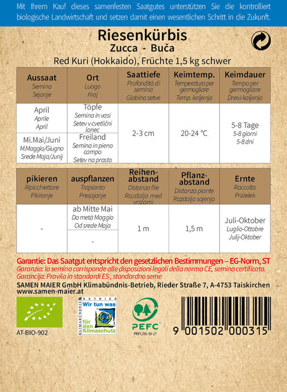  BIO Kürbis Red Kuri