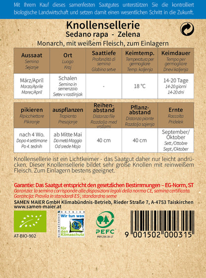  BIO Knollensellerie Monarch