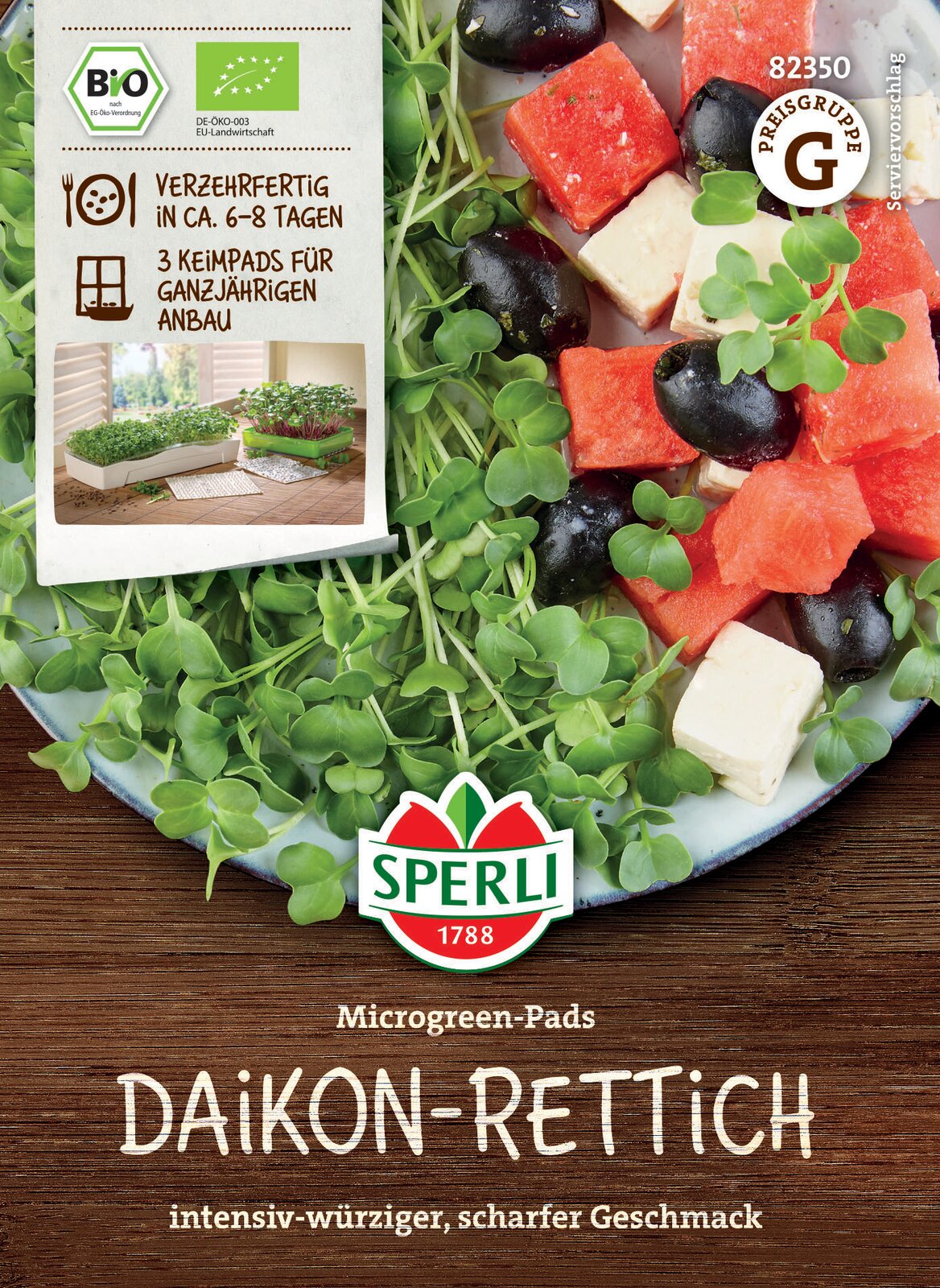  BIO Microgreen-Pads Daikon Rettich
