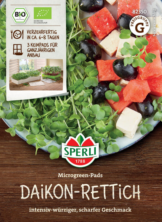  BIO Microgreen-Pads Daikon Rettich