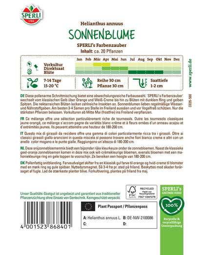  Sonnenblume Schnittblumen-Mischung F1-Hybride [MHD 01/2026]