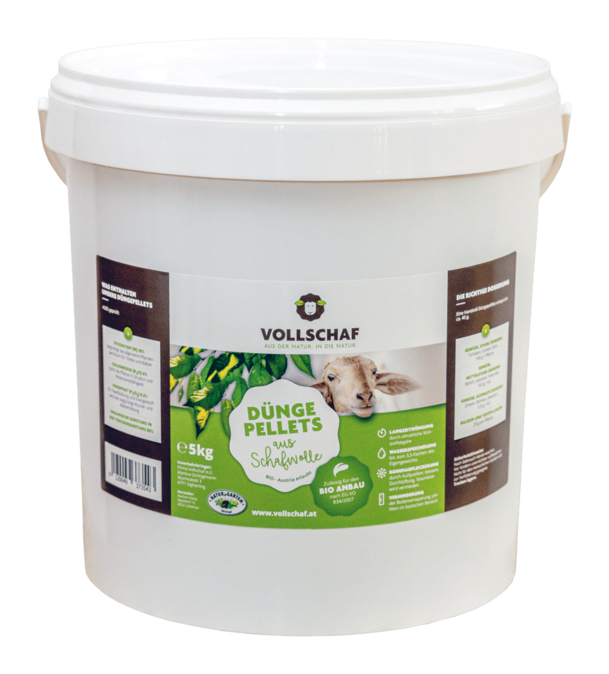  Schafwolldünger Düngepellets (5 Kg Eimer)