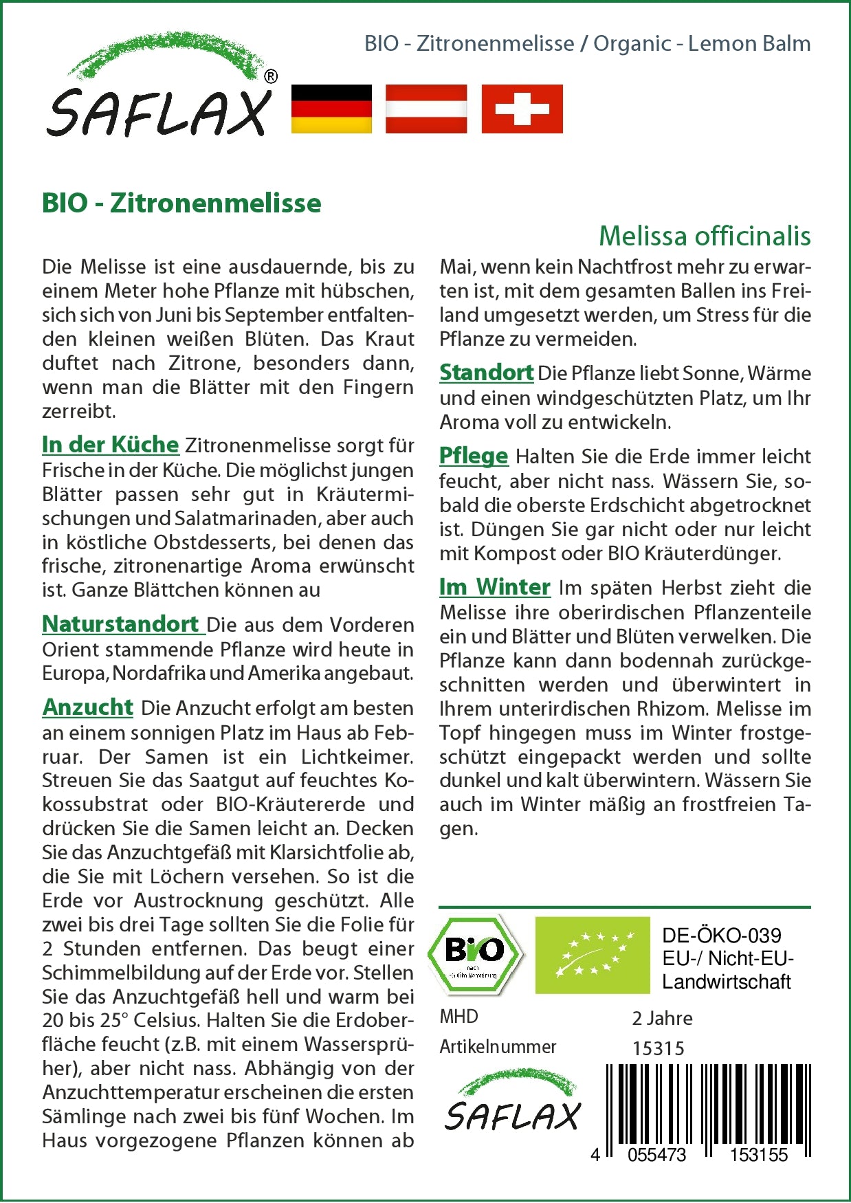  BIO Zitronenmelisse [MHD 12/2023]