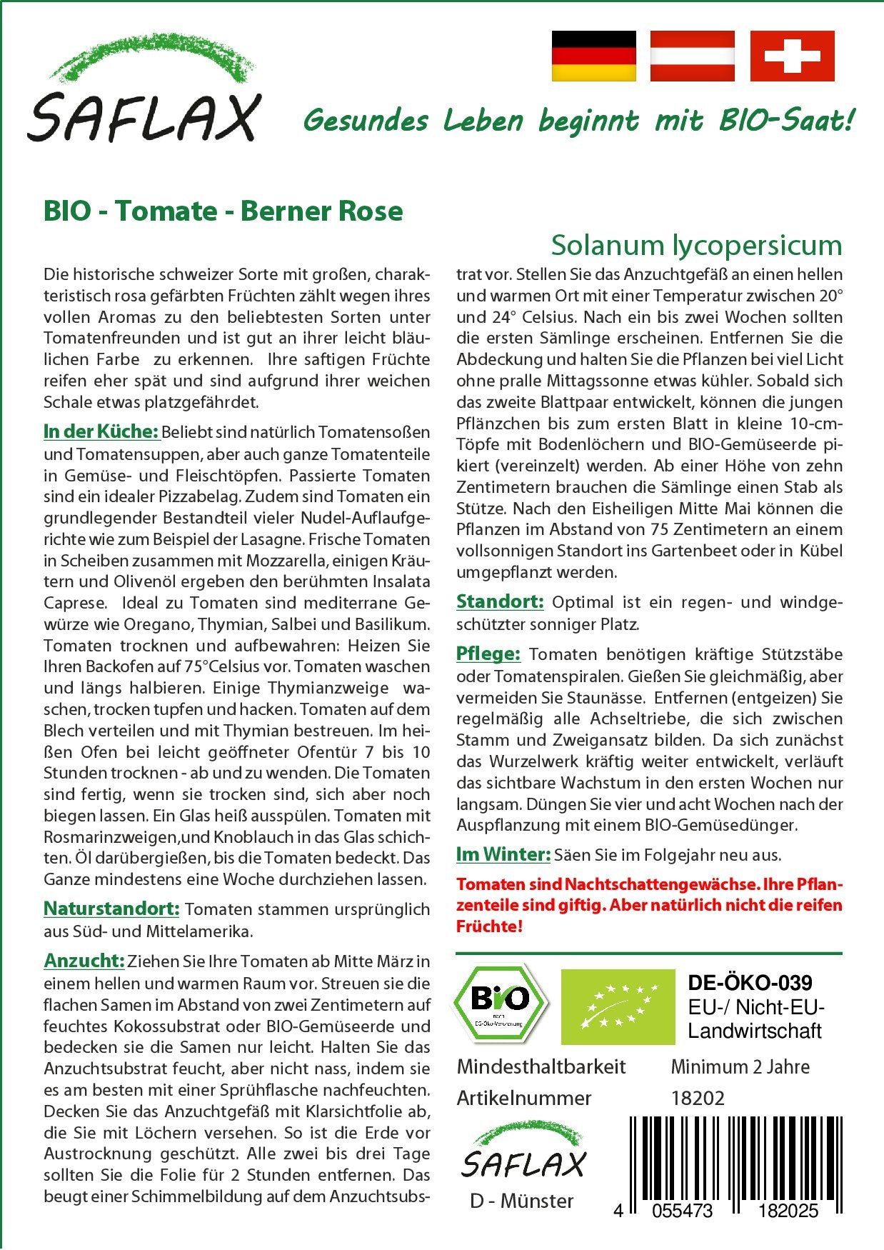  BIO Tomate Berner Rose