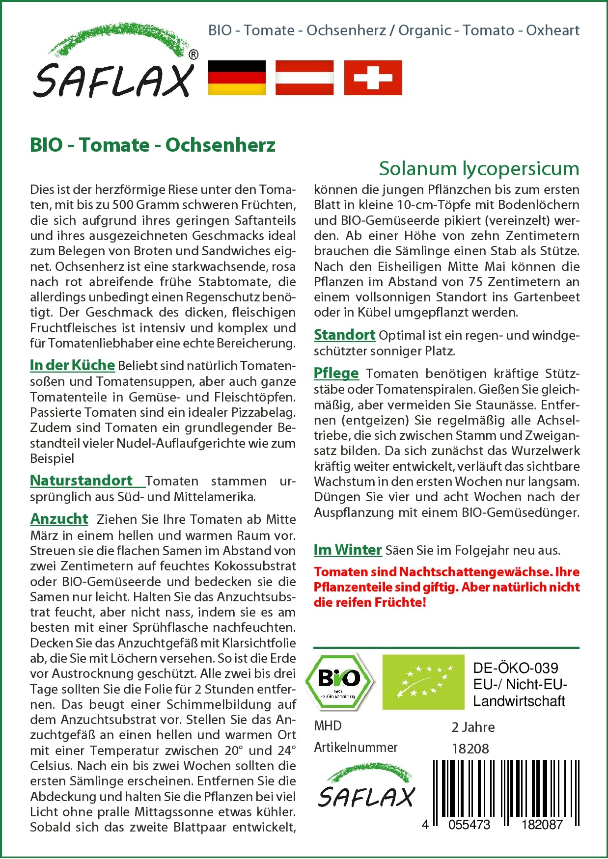  BIO Tomate Ochsenherz