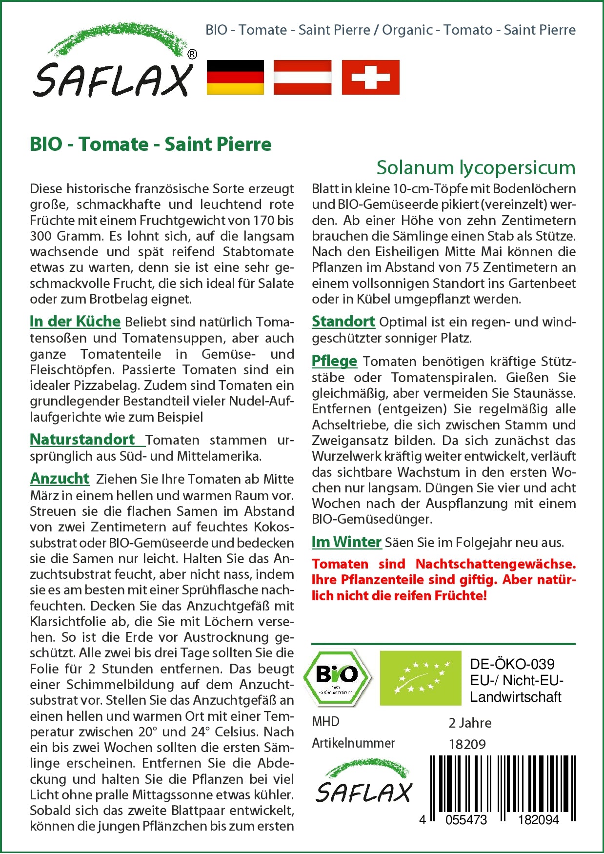  BIO Tomate Saint Pierre