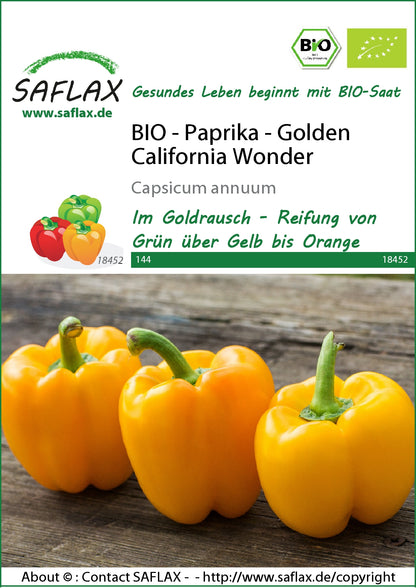  BIO Paprika Golden California Wonder