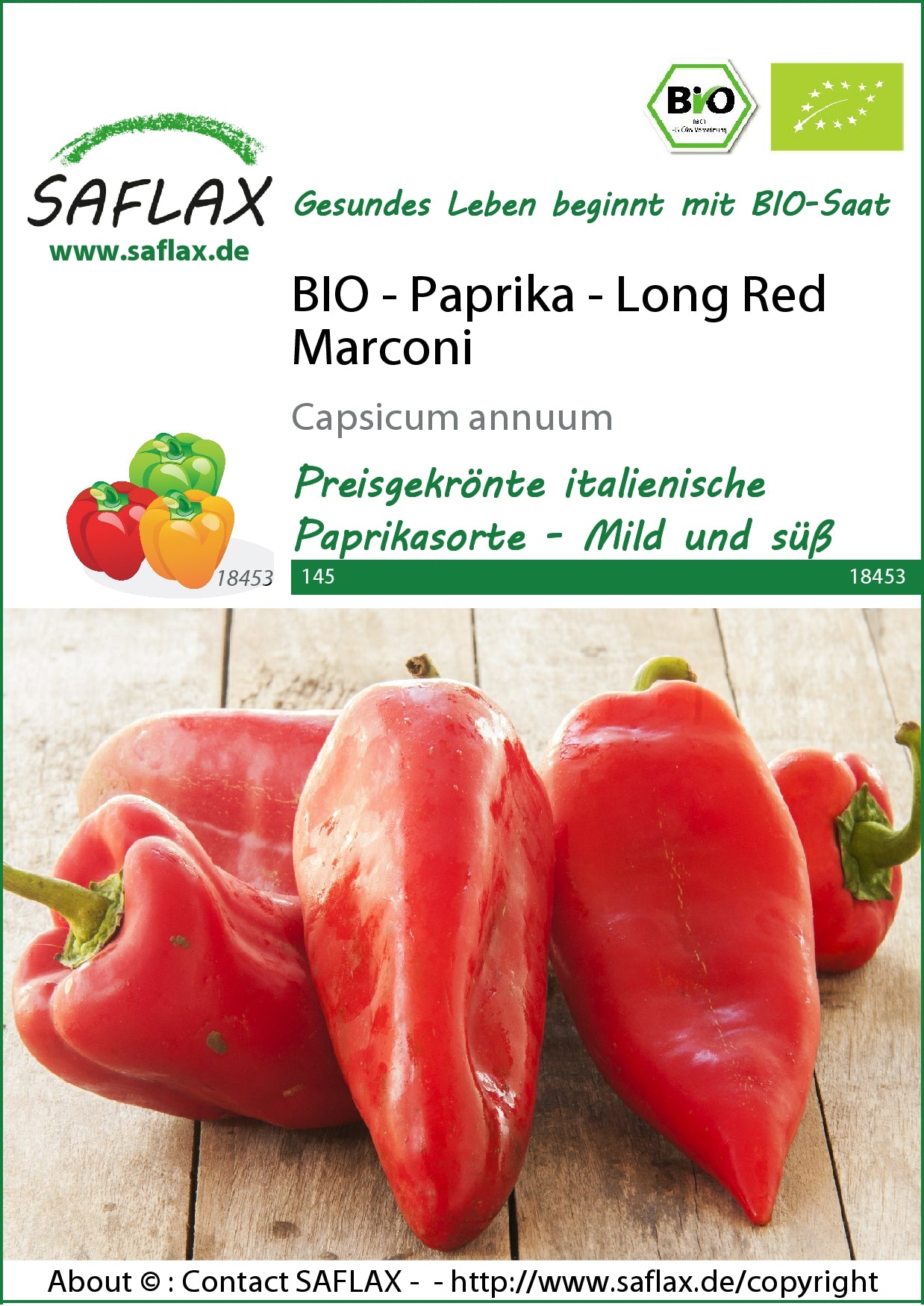  BIO Paprika Long Red Marconi
