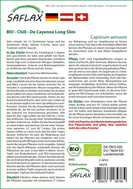  BIO Chili De Cayenne Long Slim