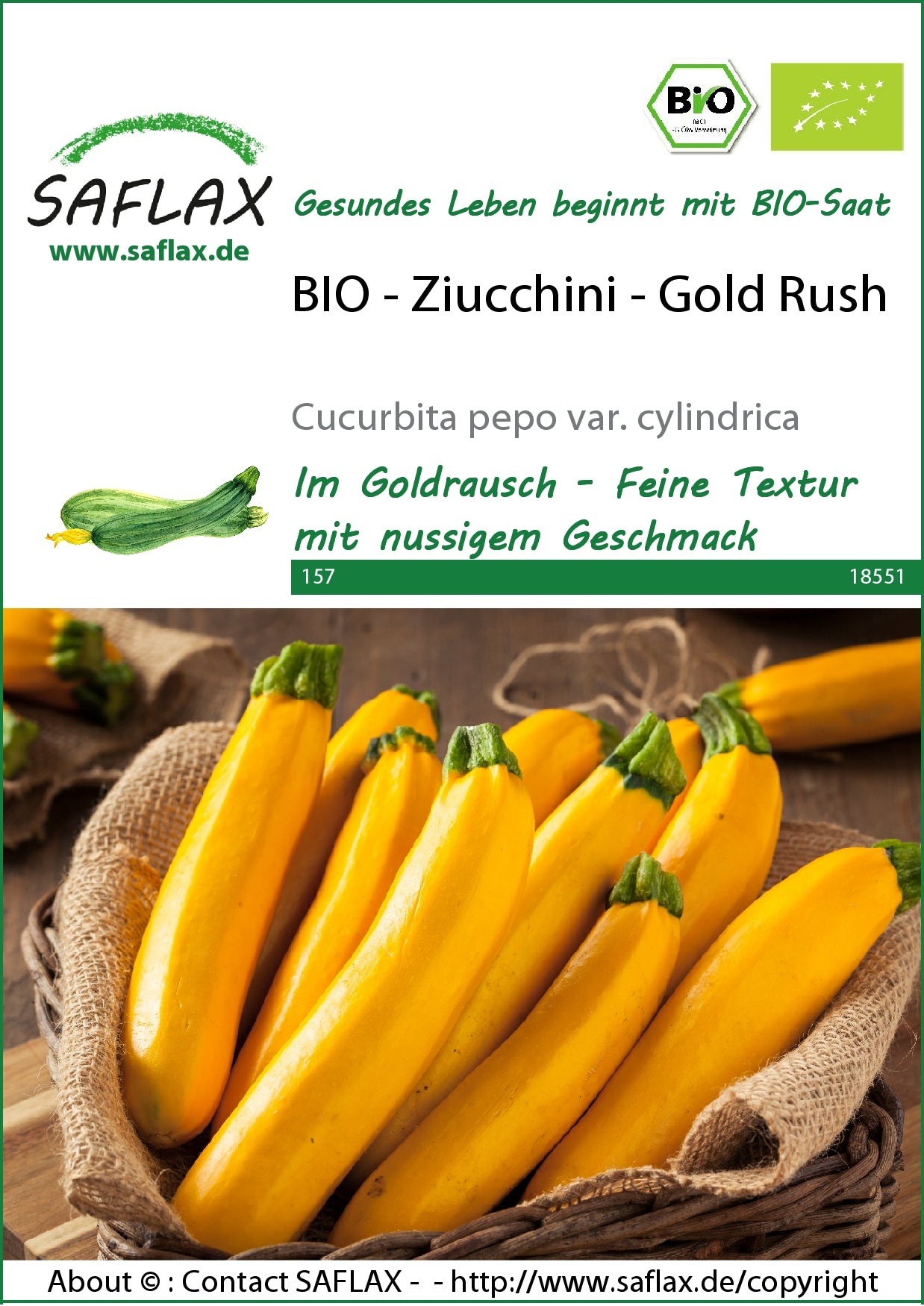  BIO Zucchini Gold Rush