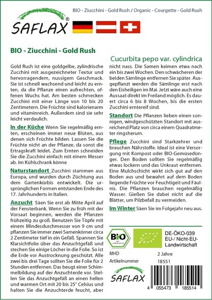  BIO Zucchini Gold Rush