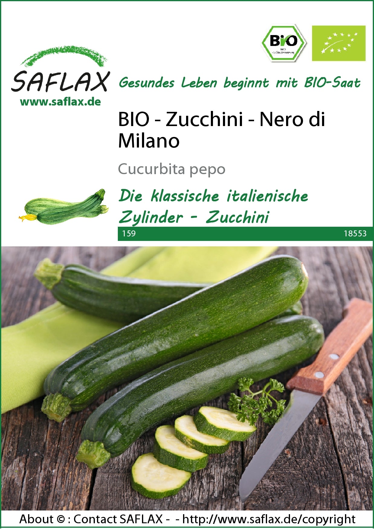  BIO Zucchini Nero Di Milano [MHD 05/2024]