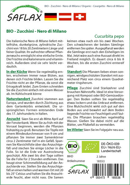  BIO Zucchini Nero Di Milano [MHD 05/2024]