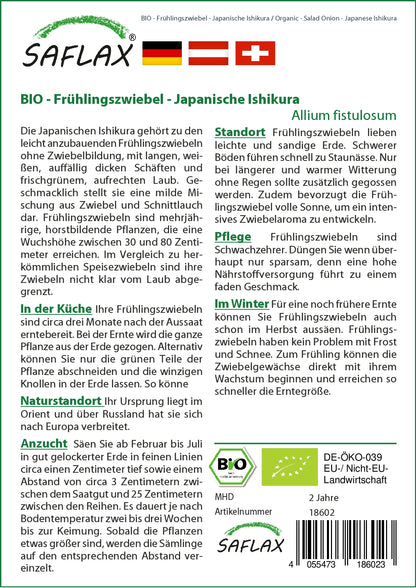  BIO Frühlingszwiebel Japanische Ishikura