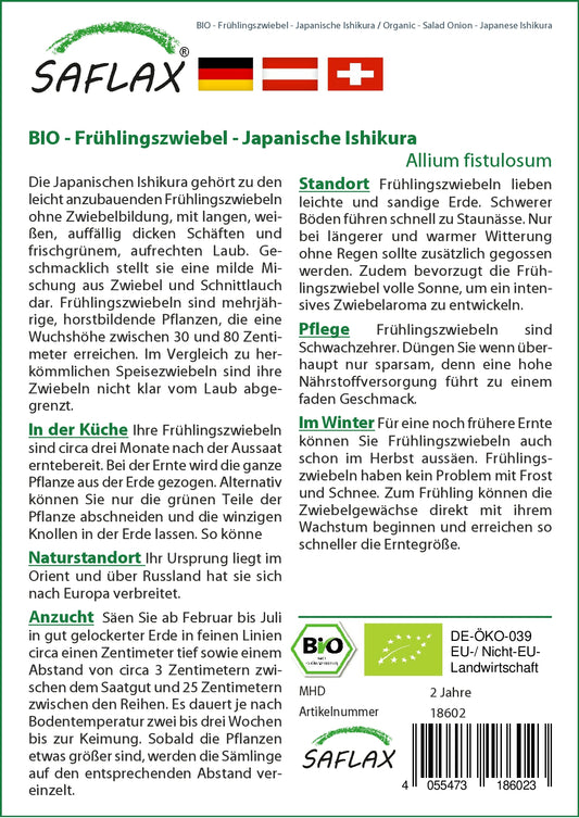 BIO Frühlingszwiebel Japanische Ishikura