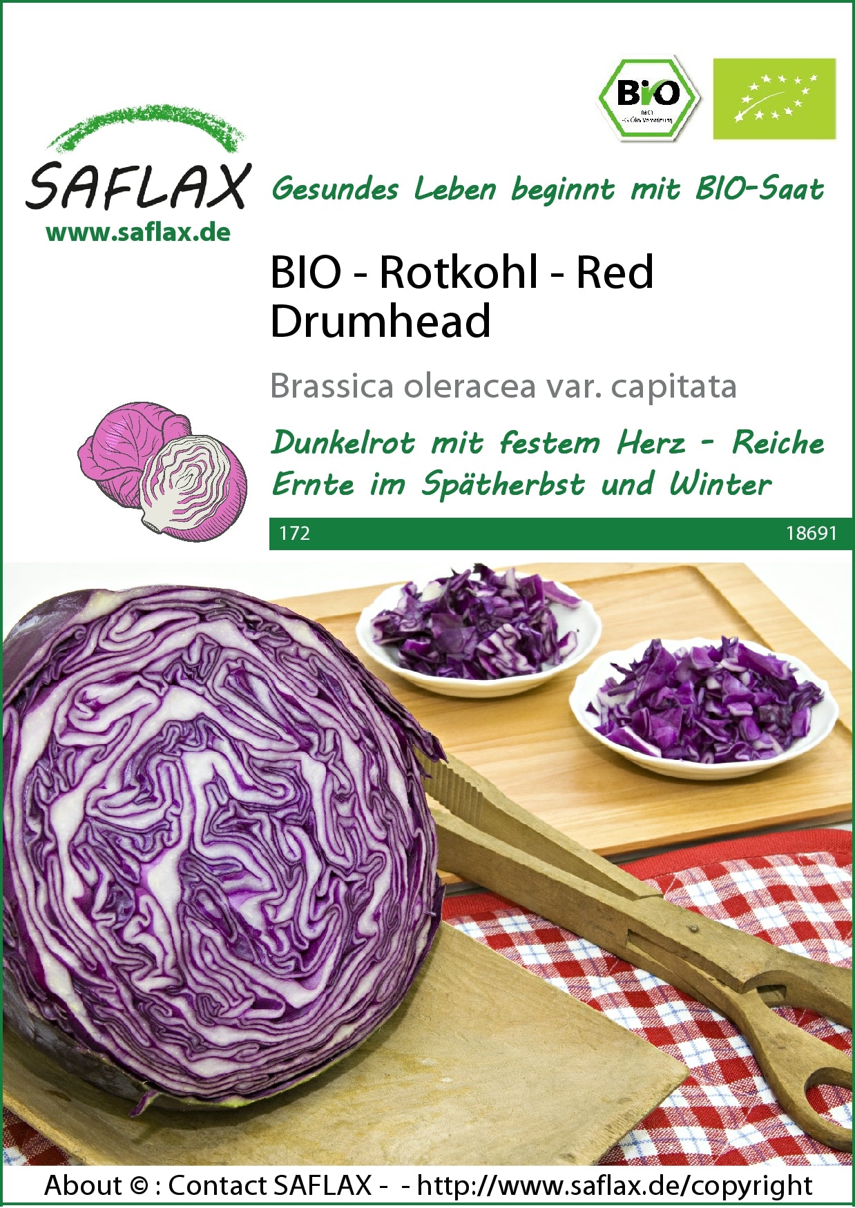  BIO Rotkohl Red Drumhead